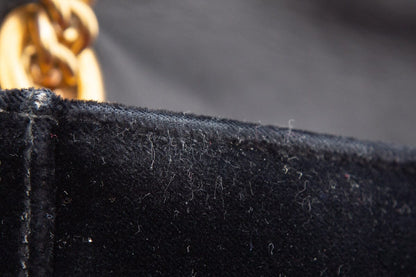 Gucci Black Velvet Marmont Handbag