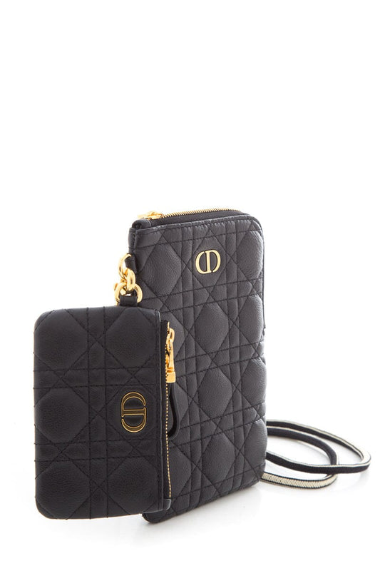 Christian Dior Black Cannage Caro Cross-Body in Calfskin