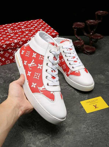 The Bags Vibe - Louis Vuitton HIgh Top White Red Sneaker