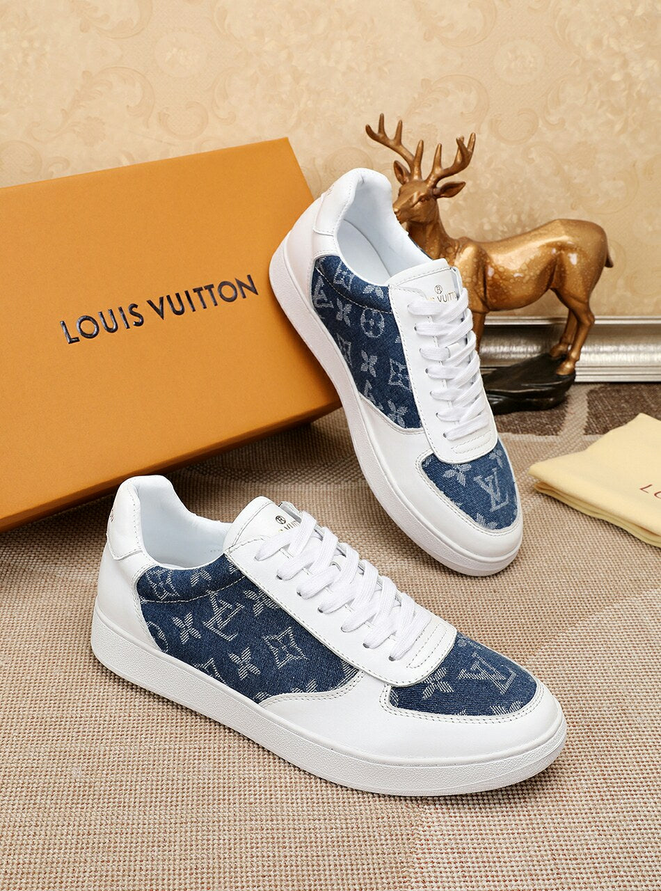 The Bags Vibe - Louis Vuitton LWnogram Denim Blue Sneaker