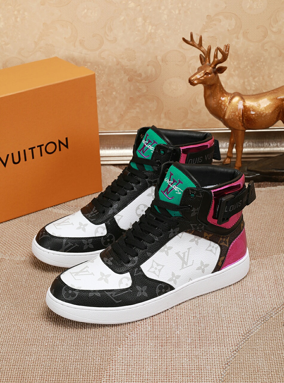 The Bags Vibe - Louis Vuitton Rivoli High Blue Pink Sneaker