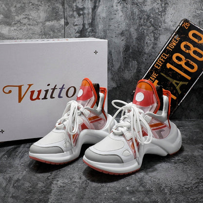 The Bags Vibe - Louis Vuitton Archlight White Orange Sneaker