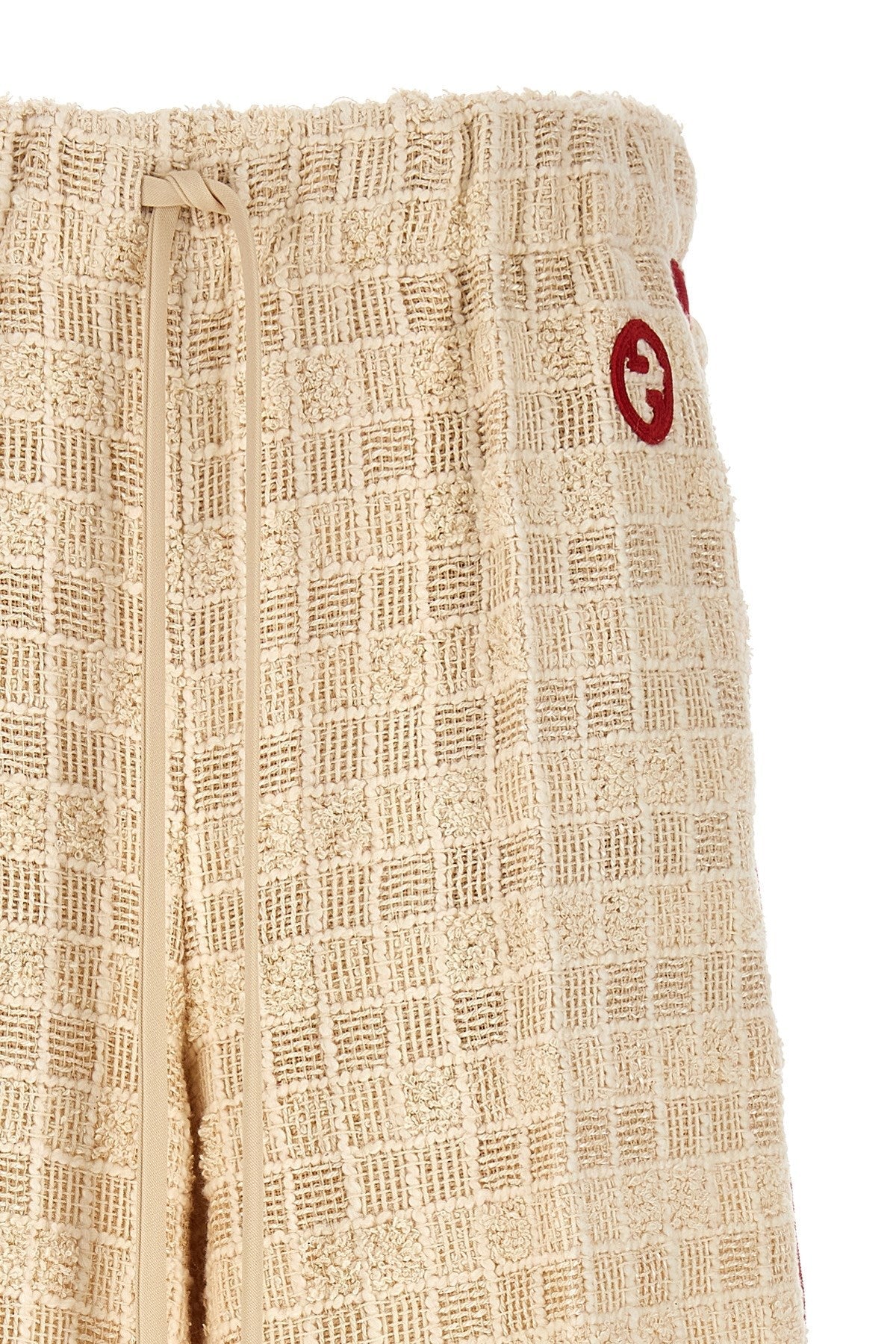 Gucci Women Contrast Band Tweed Bermuda Shorts