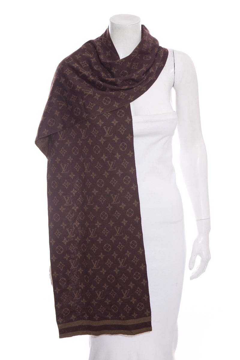 Louis Vuitton Brown Monogram Scarf