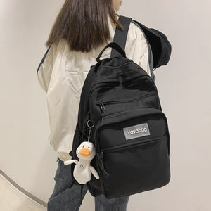 Gothslove Aesthetic Black Backpacks Teens Students School Backpacks Boys Girl Schoolbag Waterproof Travel Large Capacity Backpack