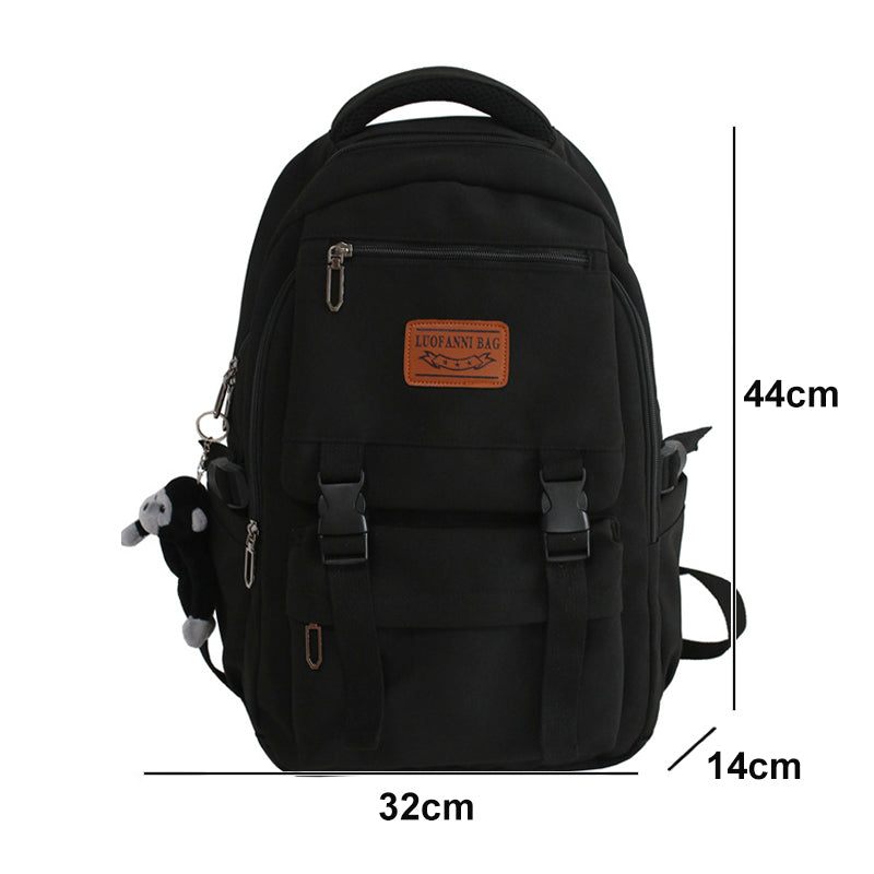 Gothslove Black Backpack for College Students School Backpacks Laptop Waterproof Backpack Teens Travel Nylon Bookbags