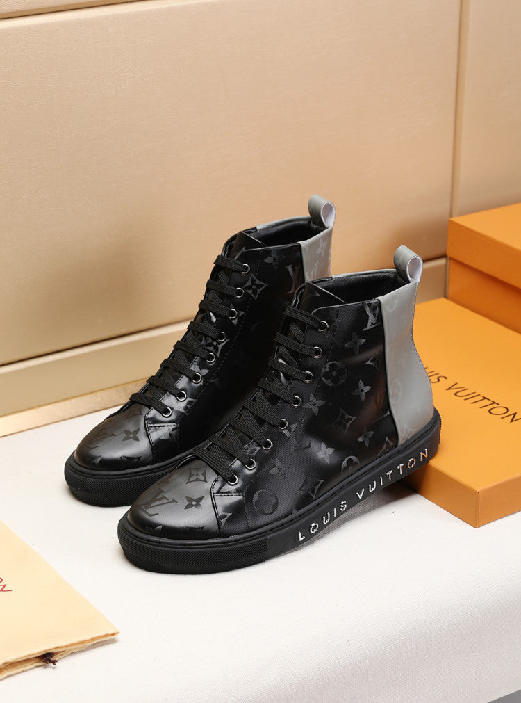 The Bags Vibe - Louis Vuitton Stellar Trainer Boot Black Gray Sneaker