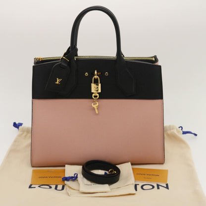 LOUIS VUITTON City Steamer MM Hand Bag Leather 2way Pink M53019 LV  am479b