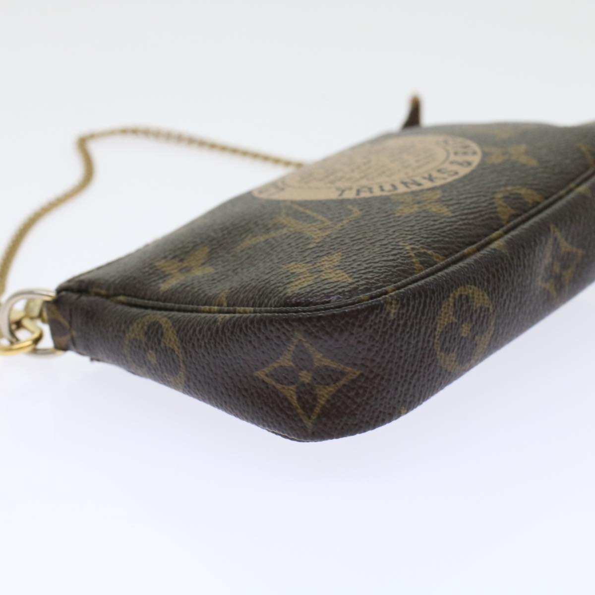 LOUIS VUITTON Monogram T&B Mini Pochette Accessoires Pouch M60153 LV Auth bs6287