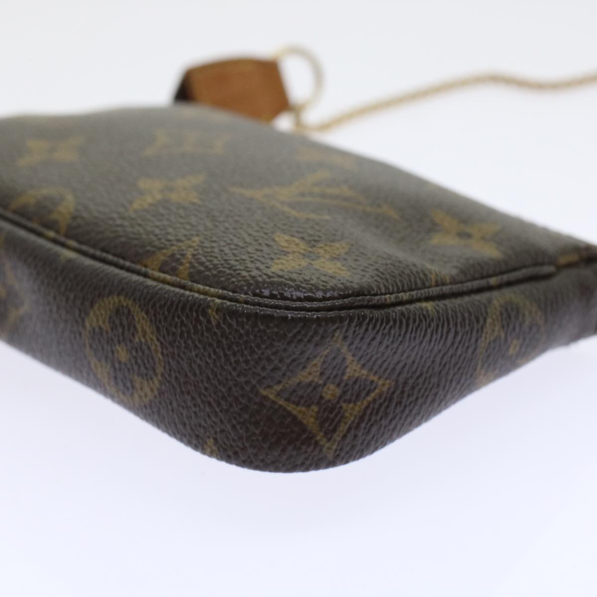 LOUIS VUITTON Monogram T&B Mini Pochette Accessoires Pouch M60153 LV Auth bs6287