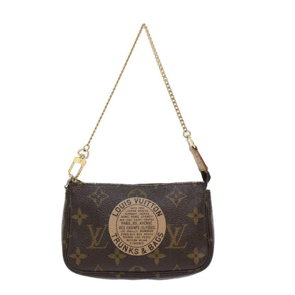 LOUIS VUITTON Monogram T&B Mini Pochette Accessoires Pouch M60153 LV Auth bs6287