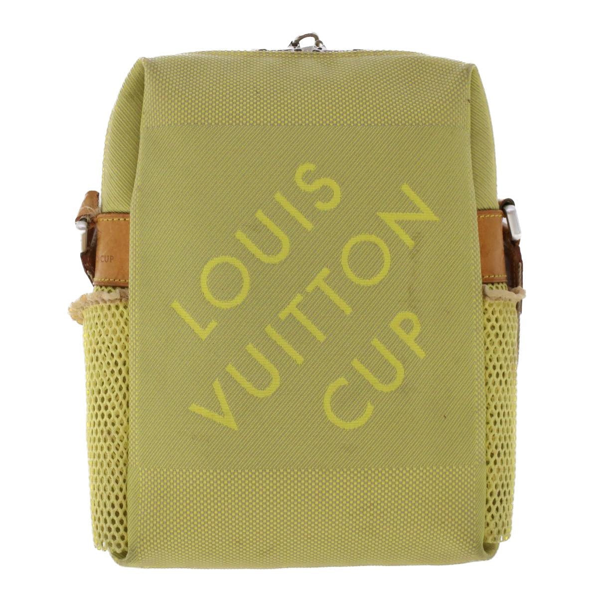 LOUIS VUITTON Damier Geant Weatherly Shoulder Bag Yellow M80636 LV Auth bs6902