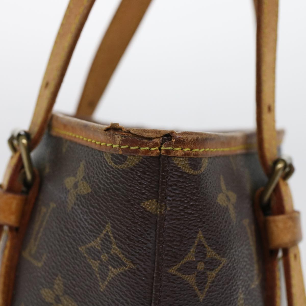 LOUIS VUITTON Monogram Bucket PM Shoulder Bag Vintage M42238 LV Auth bs6909