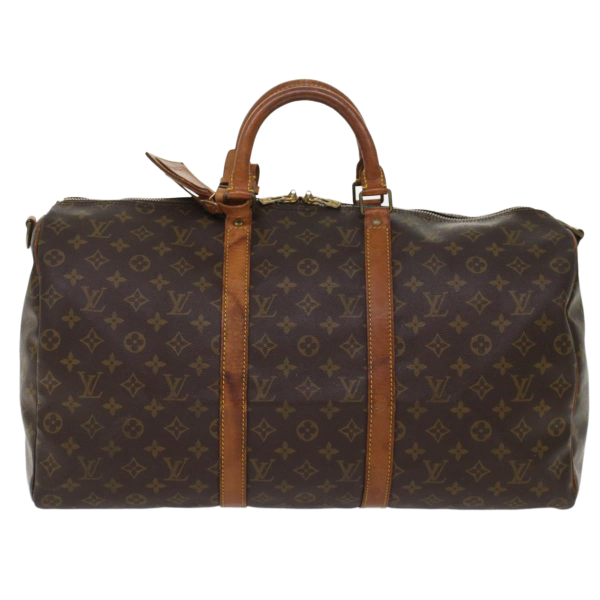 LOUIS VUITTON Monogram Keepall Bandouliere 50 Boston Bag M41416 LV Auth bs7041