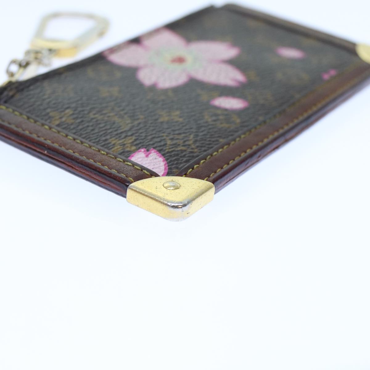 LOUIS VUITTON Monogram Cherry Blossom Pochette Cles Coin Purse M92015 LV bs7049