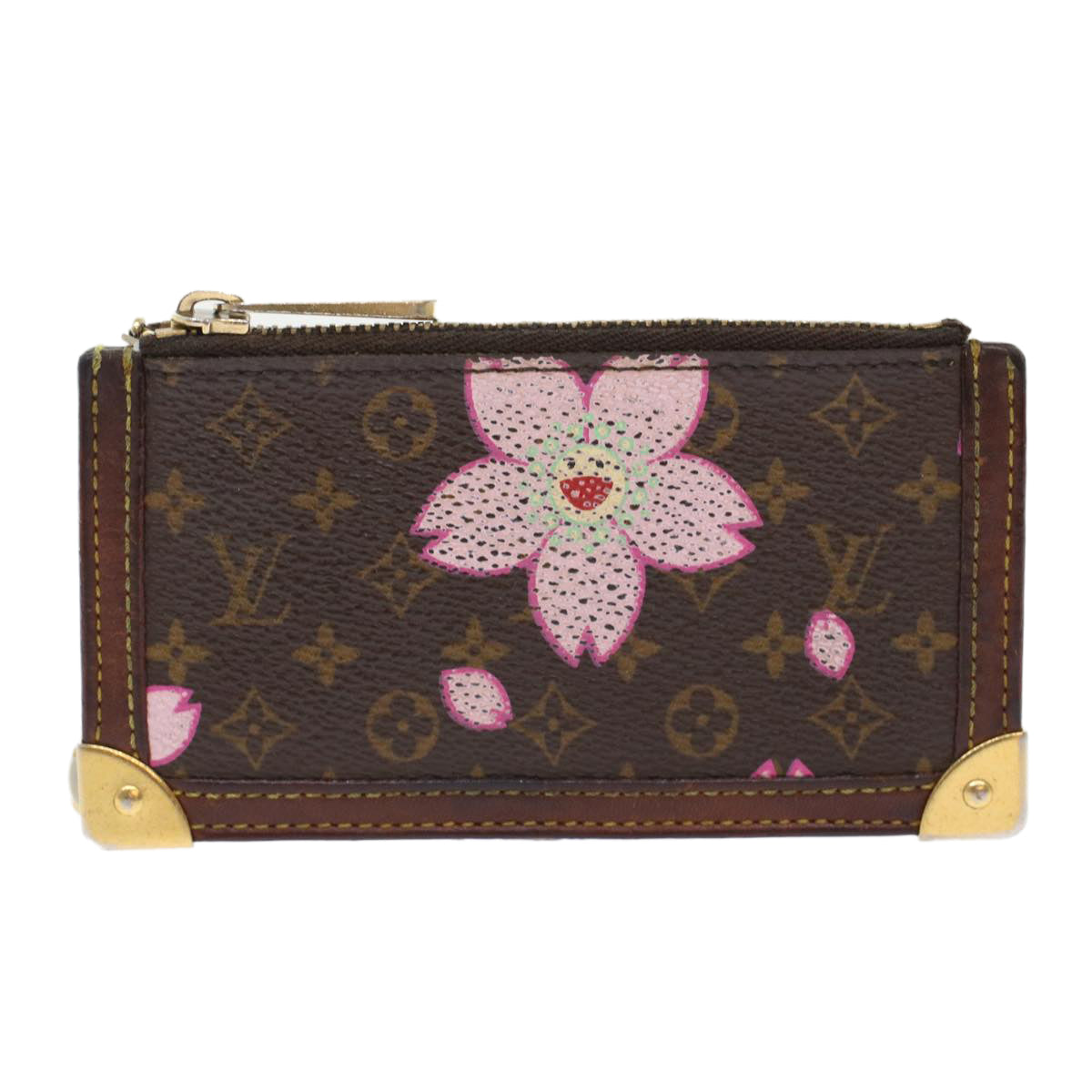 LOUIS VUITTON Monogram Cherry Blossom Pochette Cles Coin Purse M92015 LV bs7049