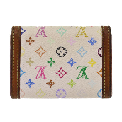 LOUIS VUITTON Monogram Multicolor Porte Monnaie Plat White M92657 LV Auth bs7067