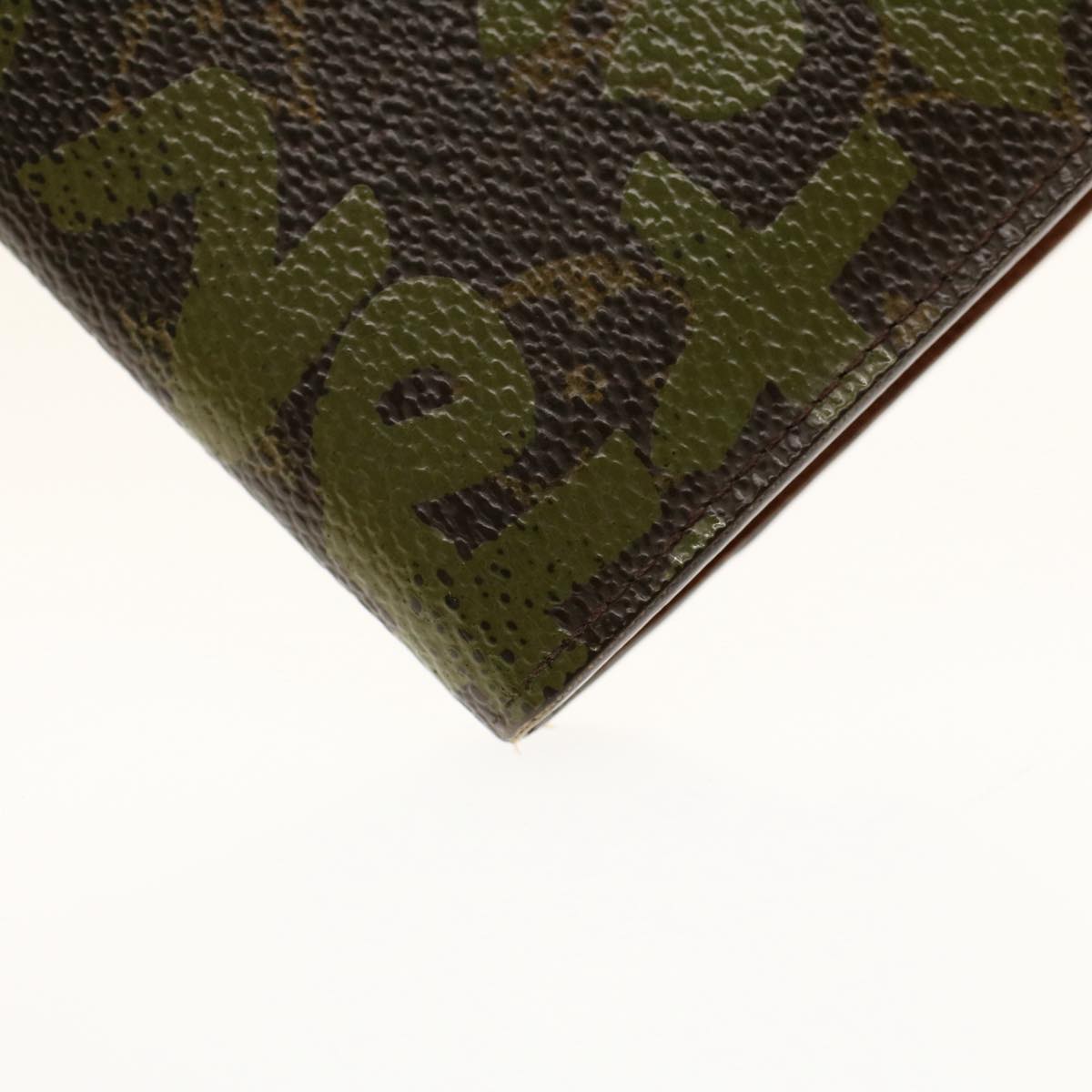 LOUIS VUITTON Monogram Graffiti Portefeiulle Sarah Khaki M92188 LV Auth bs7102