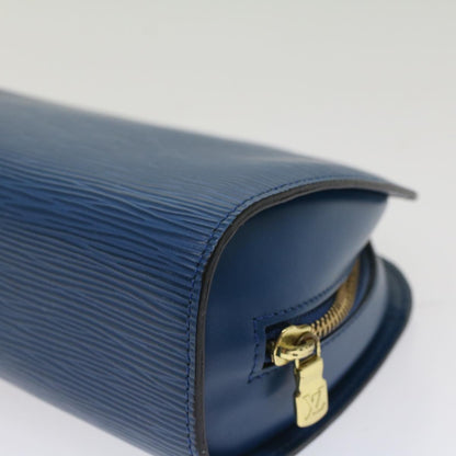 LOUIS VUITTON Epi Dauphine MM Pouch Blue LV Auth bs7245