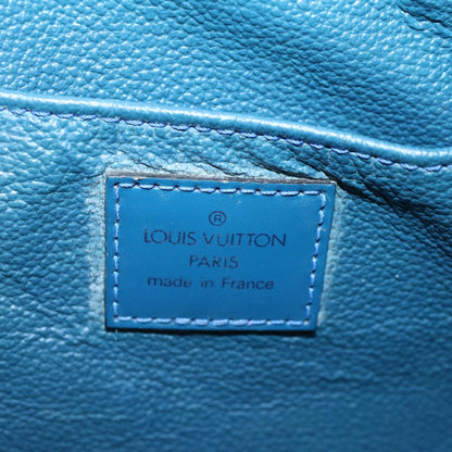 LOUIS VUITTON Epi Dauphine MM Pouch Blue LV Auth bs7245