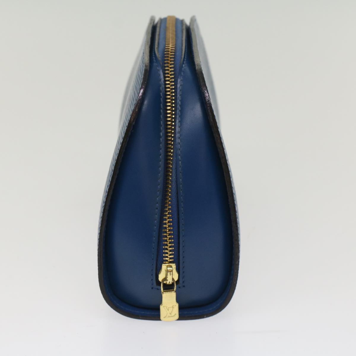 LOUIS VUITTON Epi Dauphine MM Pouch Blue LV Auth bs7245