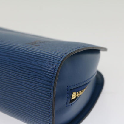 LOUIS VUITTON Epi Dauphine MM Pouch Blue LV Auth bs7245