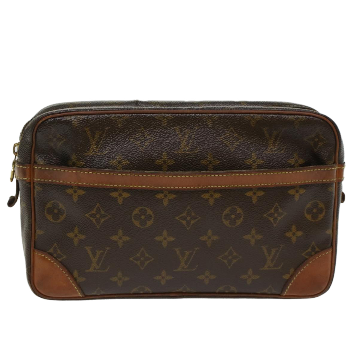 LOUIS VUITTON Monogram Compiegne 28 Clutch Bag M51845 LV Auth bs7250