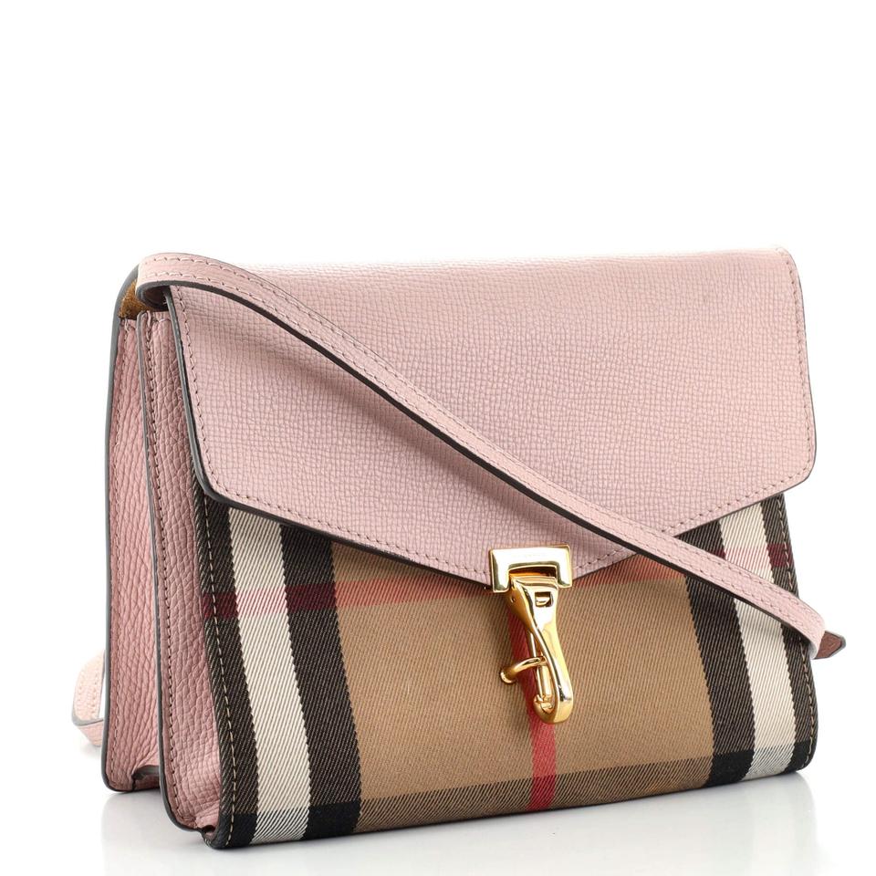 BURBERRY Macken Leather and House Check Crossbody Bag