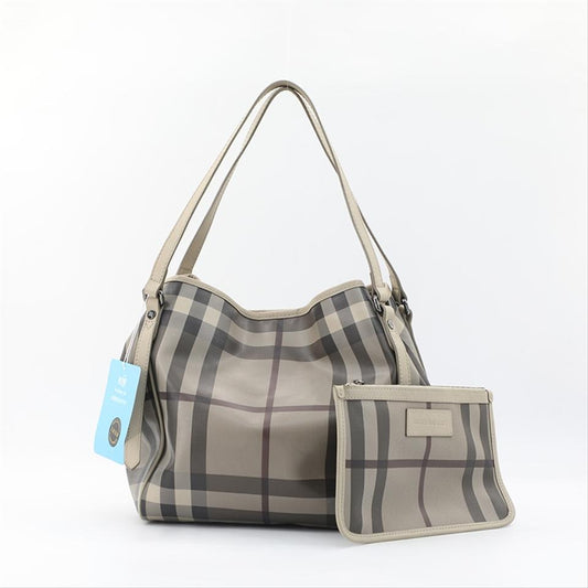 Burberry Super Nova Grey Canvas Tote