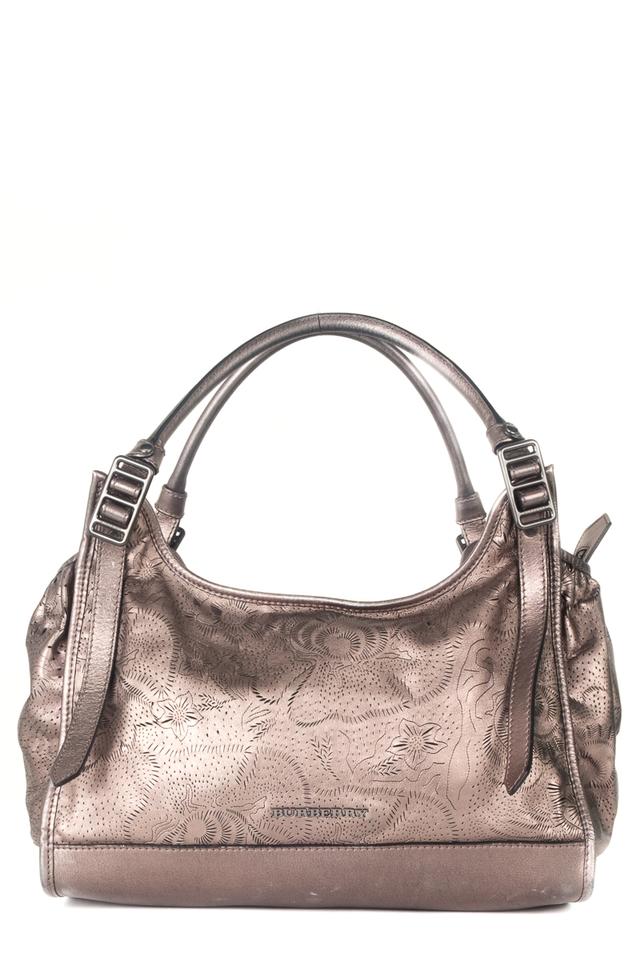 Burberry Tote Bronze Metallic Leather Shoulder Bag