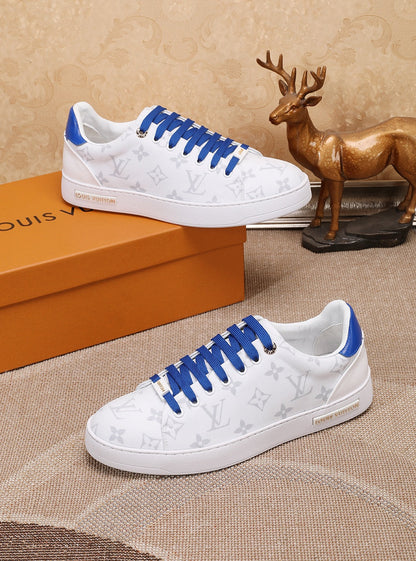 The Bags Vibe - Louis Vuitton Time Out Blue And White Sneaker