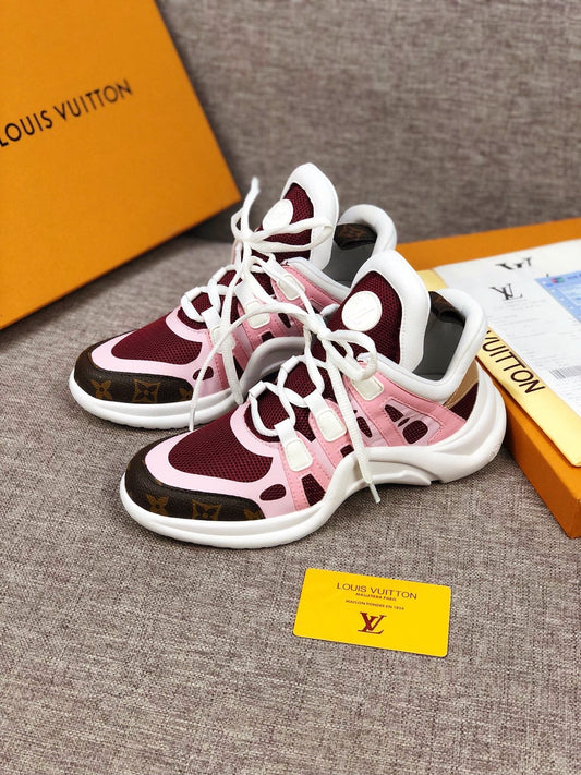 The Bags Vibe - Louis Vuitton Archlight Pink Brown Sneaker