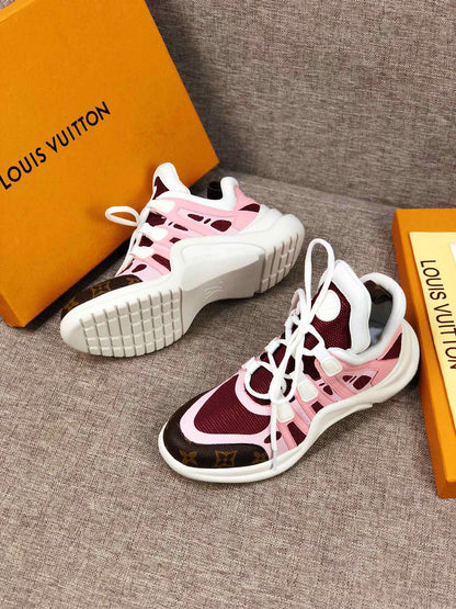 The Bags Vibe - Louis Vuitton Archlight Pink Brown Sneaker