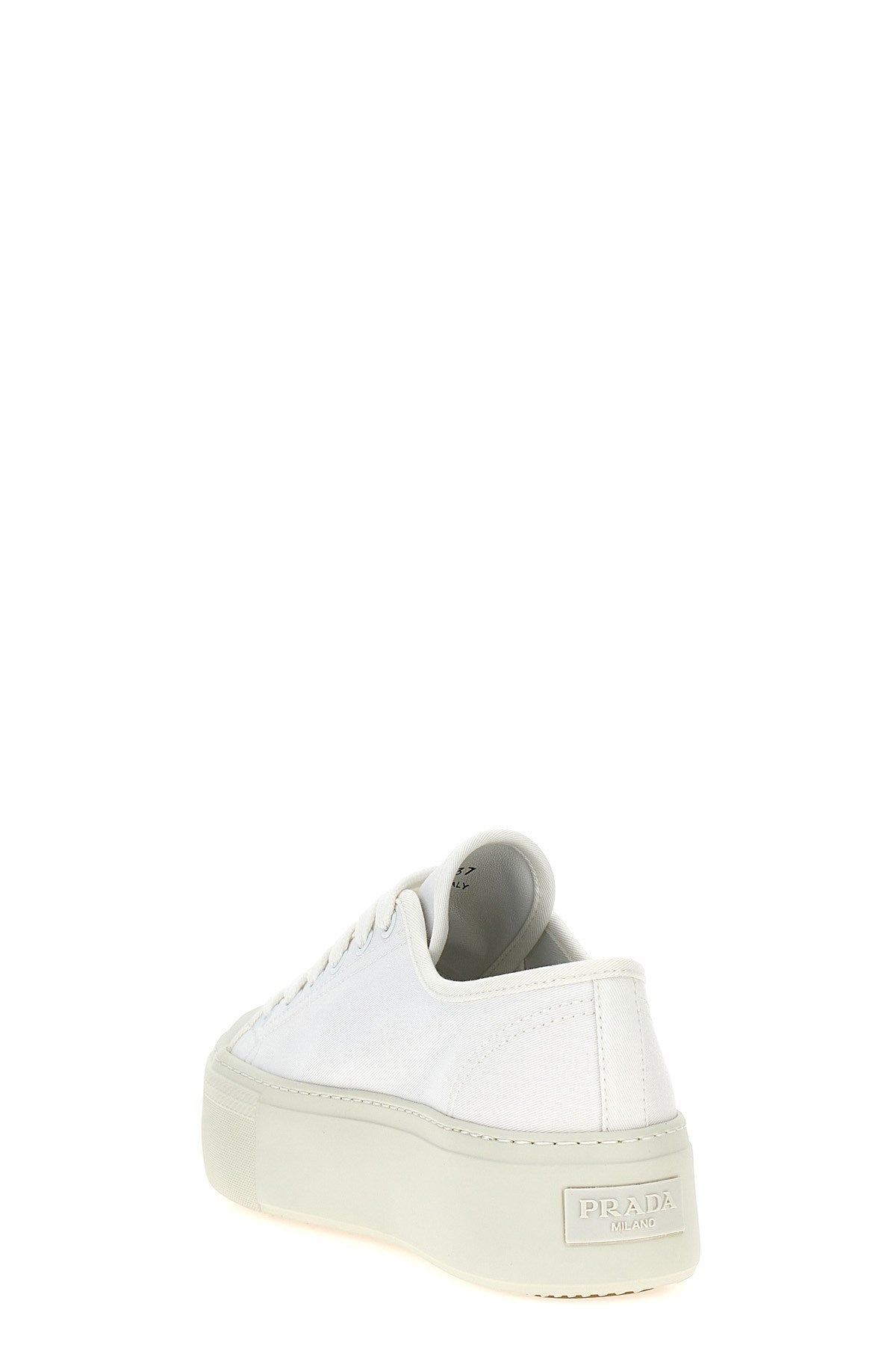 Prada Women Logo Canvas Sneakers