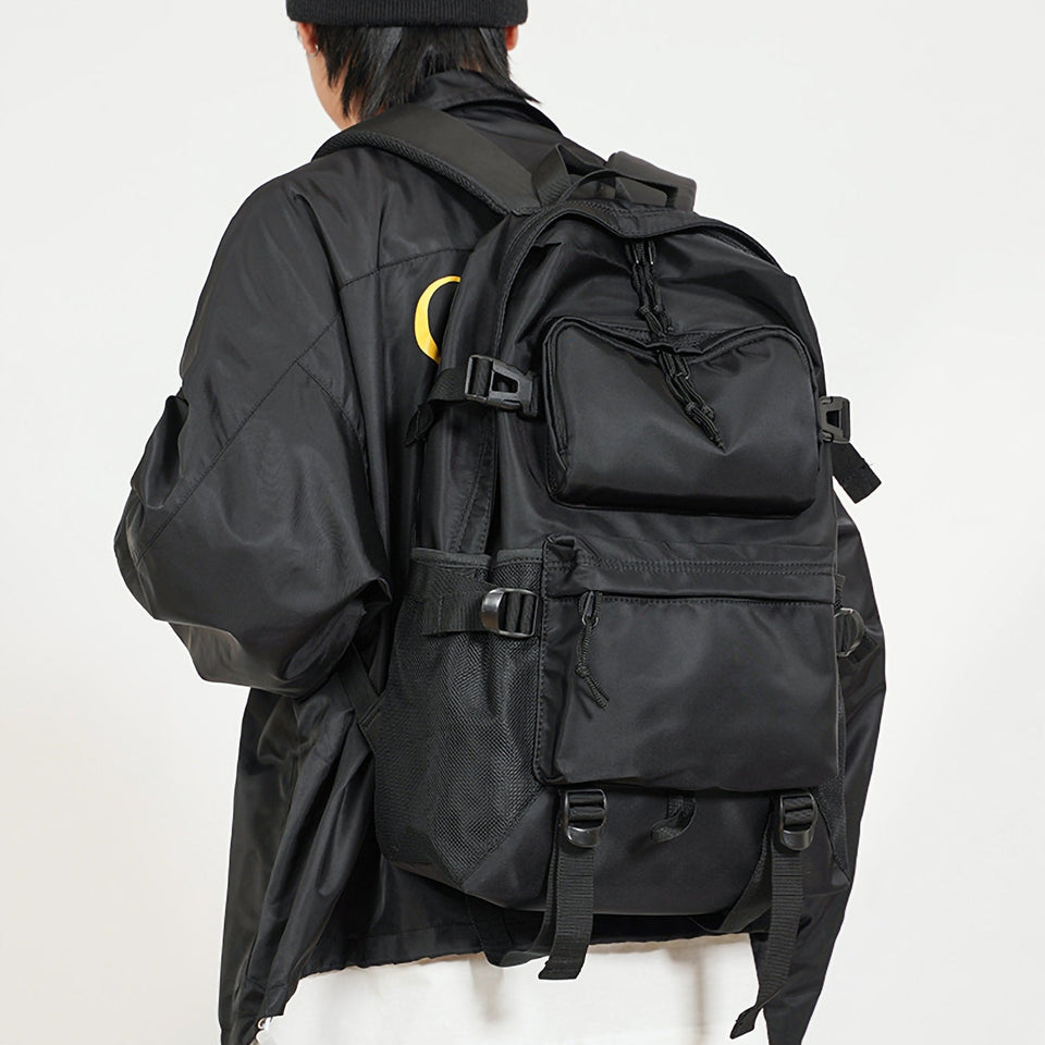 Gothslove Large Capacity Men Black School Backpacks Travel Backpack Japan Style Backpack Oxford Student School Bags for Colleges