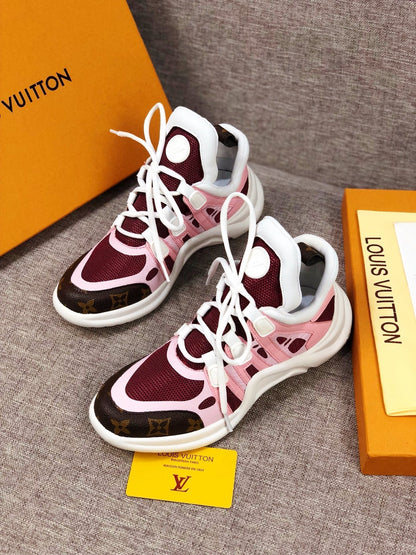 The Bags Vibe - Louis Vuitton Archlight Pink Brown Sneaker