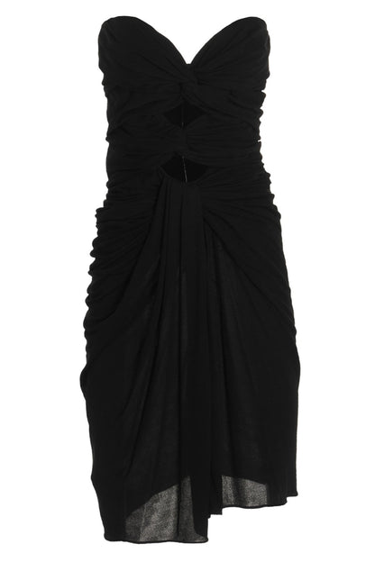 Saint Laurent Women Draped Cut Out Dress