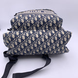 CHRISTIAN DIOR Blue Oblique Canvas Diortravel Backpack Bag
