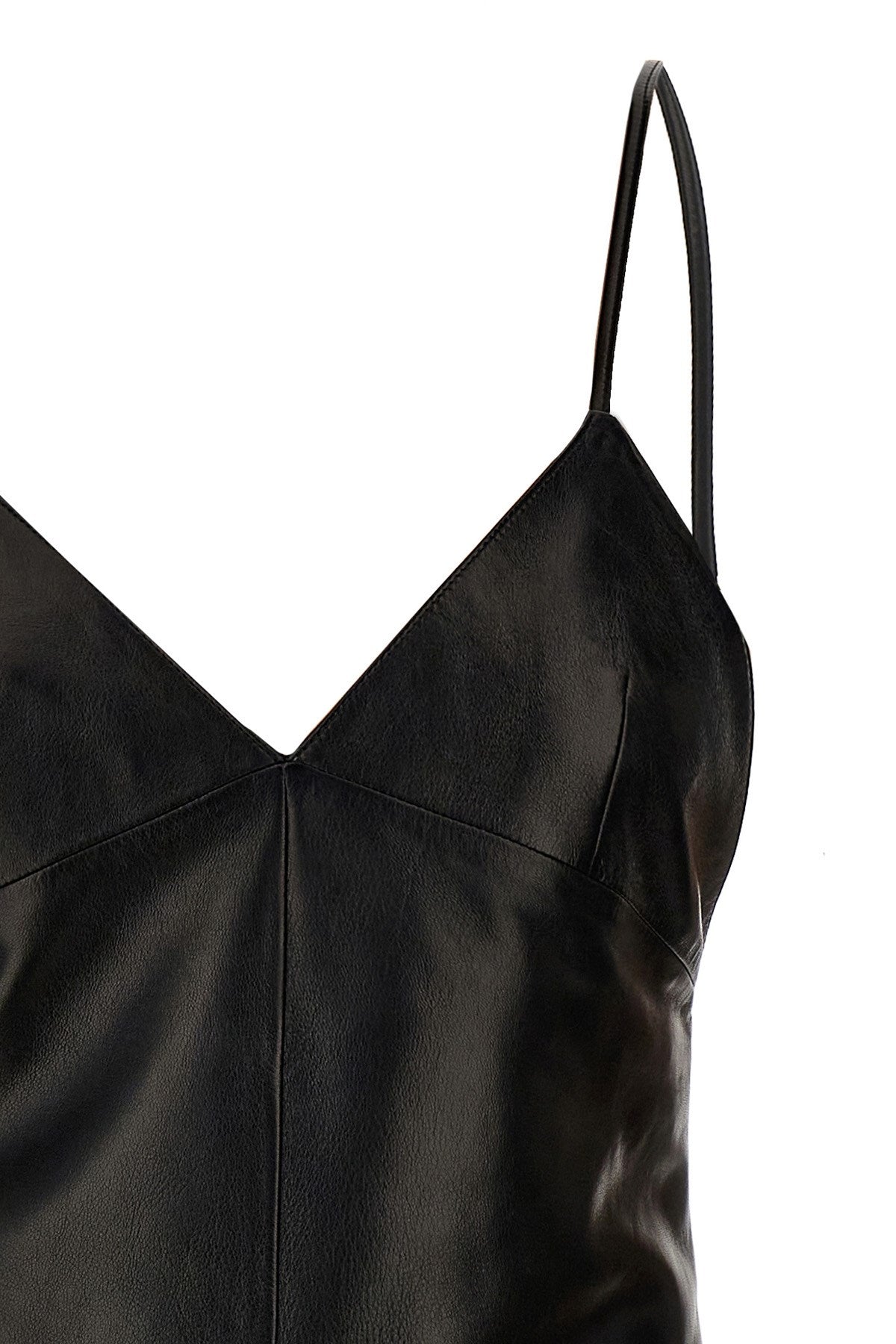 Saint Laurent Women Leather Slip Dress