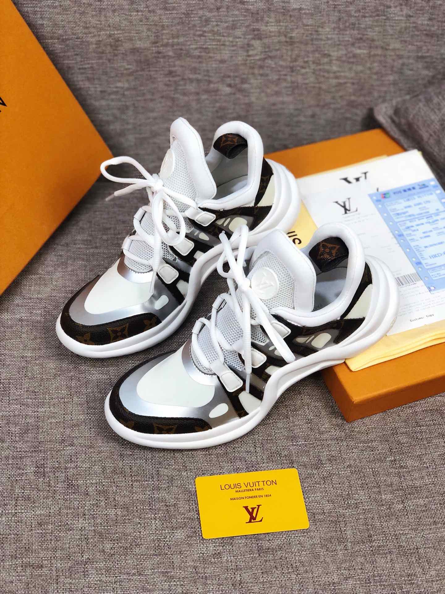 The Bags Vibe - Louis Vuitton Archlight White Brown Sneaker