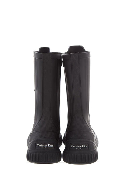 Christian Dior Ground Black Rubber Boots SZ 38