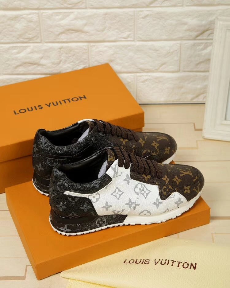 The Bags Vibe - Louis Vuitton Run Away Brown White Sneaker