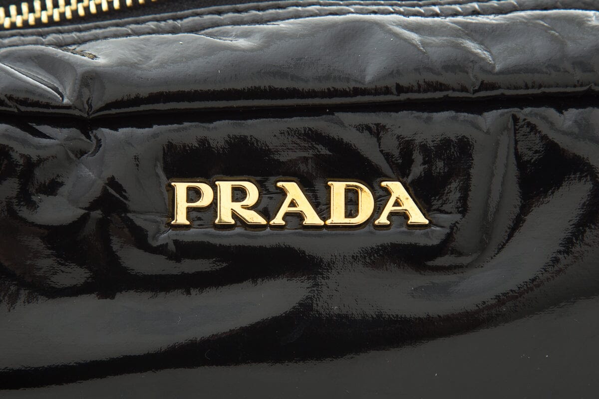 Prada Black Patent Pouch