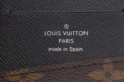 Louis Vuitton Brown & Black Monogram Canvas Mascassar Zippy Wallet