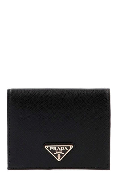 Prada Women Logo Leather Wallet