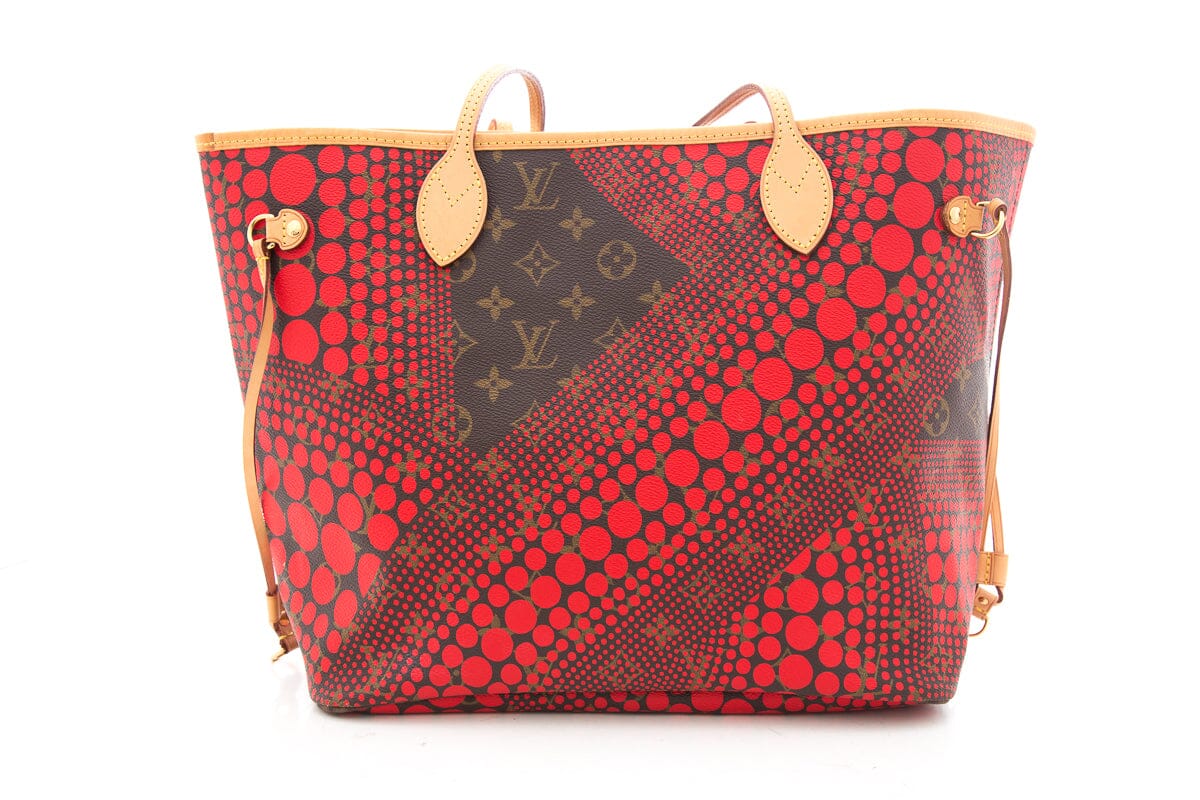 Louis Vuitton Brown & Red Yayoi Kusama Neverfull Handbag