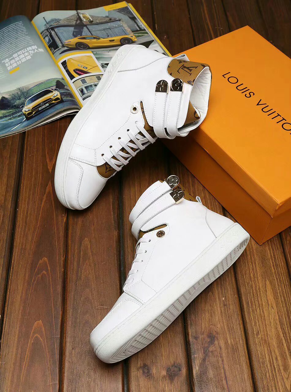 The Bags Vibe - Louis Vuitton HIgh Top White Brown Sneaker