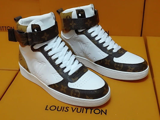 The Bags Vibe - Louis Vuitton Rivoli White Brown Sneaker