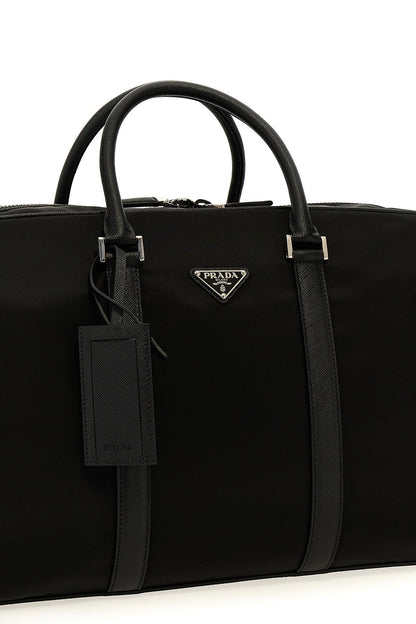 Prada Women Re-Nylon Saffiano Travel Bag