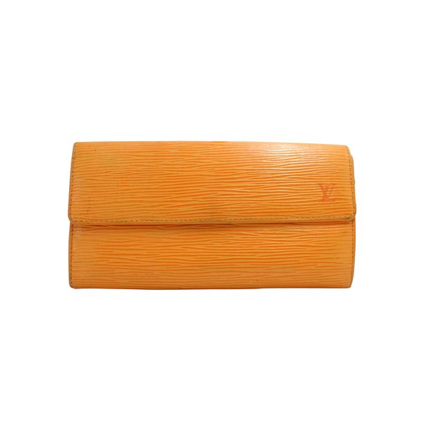 LOUIS VUITTON Orange Epi Wallet